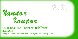 nandor kontor business card